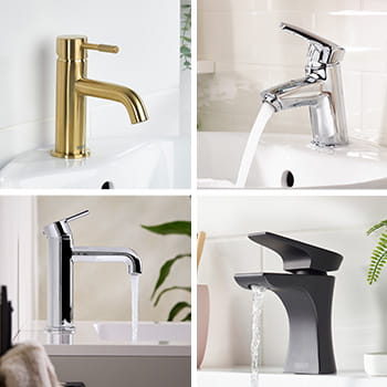 Bristan Basin Mixer Taps in Chrome, Black and Brushed Brass finish