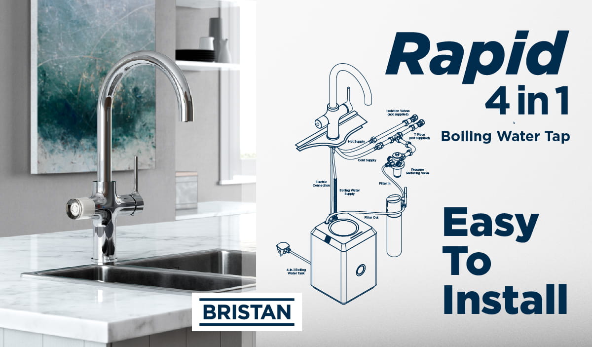Easy to Install - 4 in 1 Boiling Water Tap