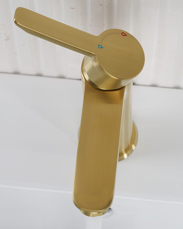 Bristan Appeal Eco Start basin mixer tap in brushed brass