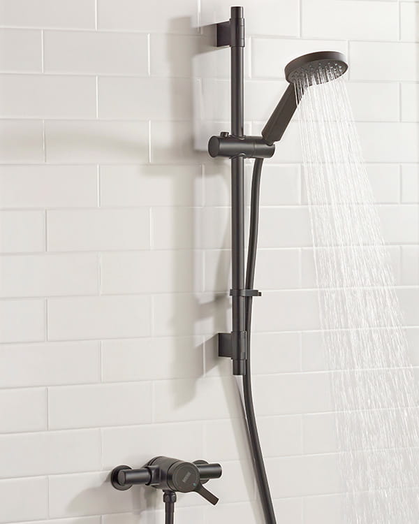 Bristan maxi shower valves in chrome and black finishes
