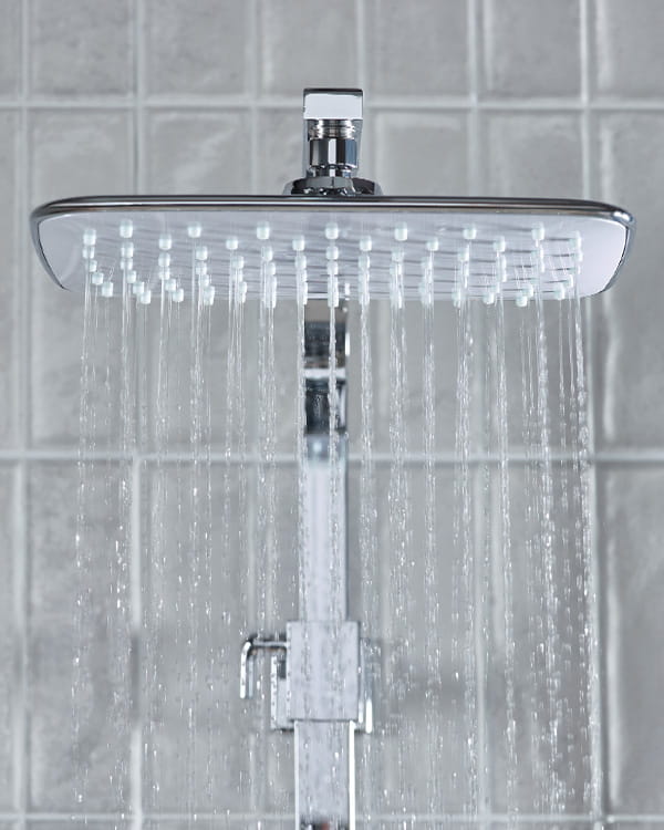 Range of Bristan shower accessories, including shower heads and handsets