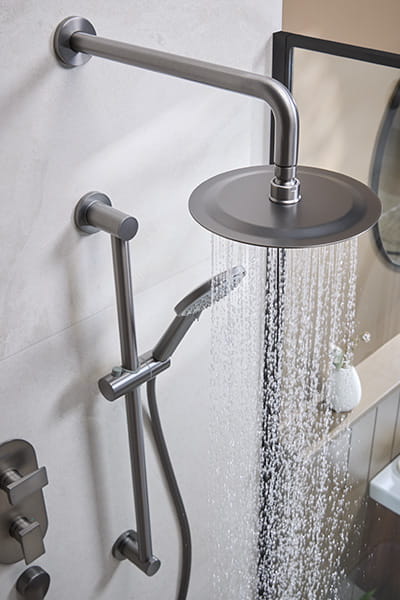 Bristan Apelo basin mixer tap in Gun Metal Grey