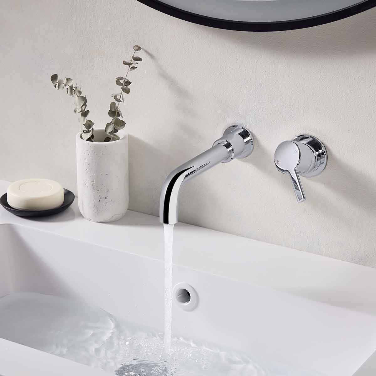 Bristan Alcove chrome wall-mounted basin mixer
