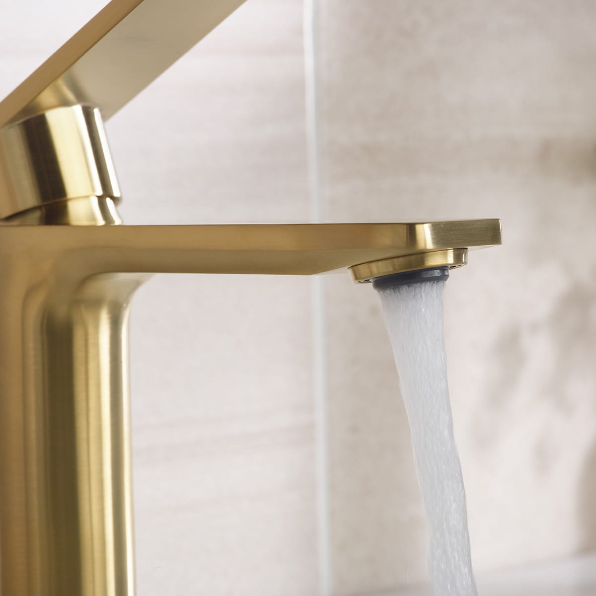 Bristan Frammento basin mixer tap in brushed brass finish