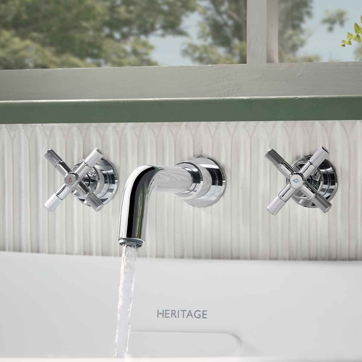 Bristan Cruzar chrome wall-mounted bath filler