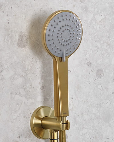 Close-up of hands being washed under a Bristan kitchen tap with Thermaclick technology