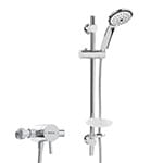 Bristan Prism Exposed Single Control Shower with Adjustable Riser