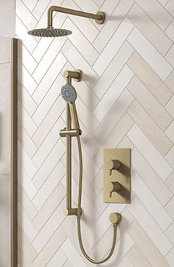 Bristan Prisum Brushed Brass Shower