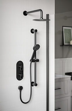 Saffron Shower in Black Finish