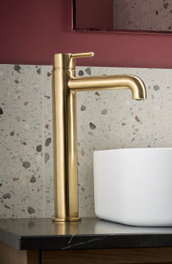 Bristan Altum Tall Basin Mixer Tap in a Brushed Brass finish