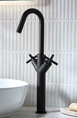 Bristan Cruzar Tall Basin Mixer Tap in a Black Finish
