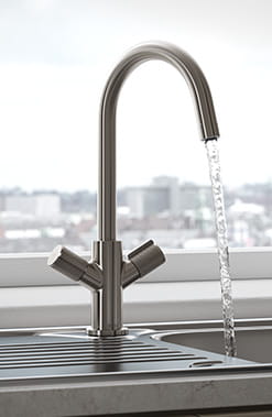 Bristan Fern Kitchen Mixer Tap in a Stainless Steel finish