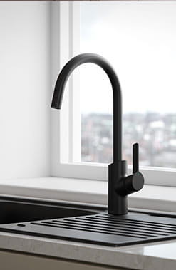 Bristan Maple Kitchen Mixer Tap  in a Black finish