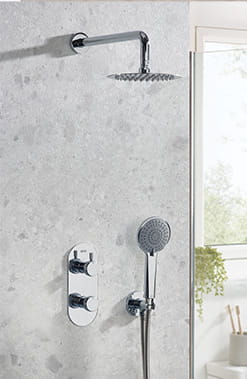 Bristan Molida Concealed Thermostatic Dual Control Two Outlet Shower in a Chrome finish