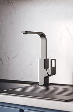 Bristan Spruce Kitchen Mixer Tap in a Gunmetal finish