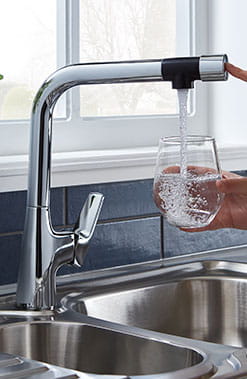The latest water filter kitchen tap from Bristan. Pure filtered water at the push of a button.