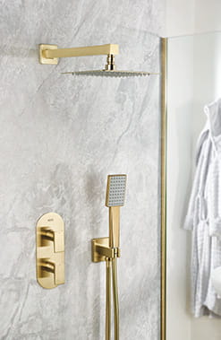 Bristan Tangram Shower Pack in a Brushed Brass