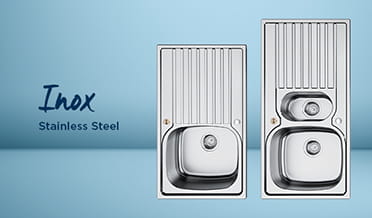 Kitchen sink Inox Stainless Steel (Light background)