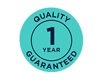 1 year quality guaranteed badge