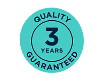 3 years quality guaranteed badge