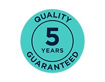 5 years quality guaranteed badge