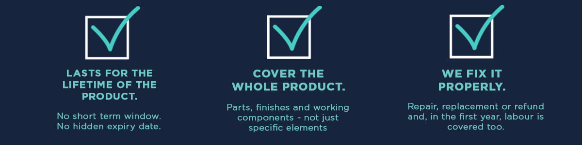 Bristan Lifetime Guarantee - Lasts the lifetime of the product