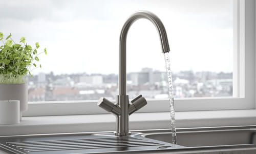 Bristan Fern Easyfit Kitchen tap in a Stainless Steel finish