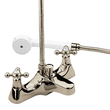 Deck Mounted Bath Shower Mixer - Gold