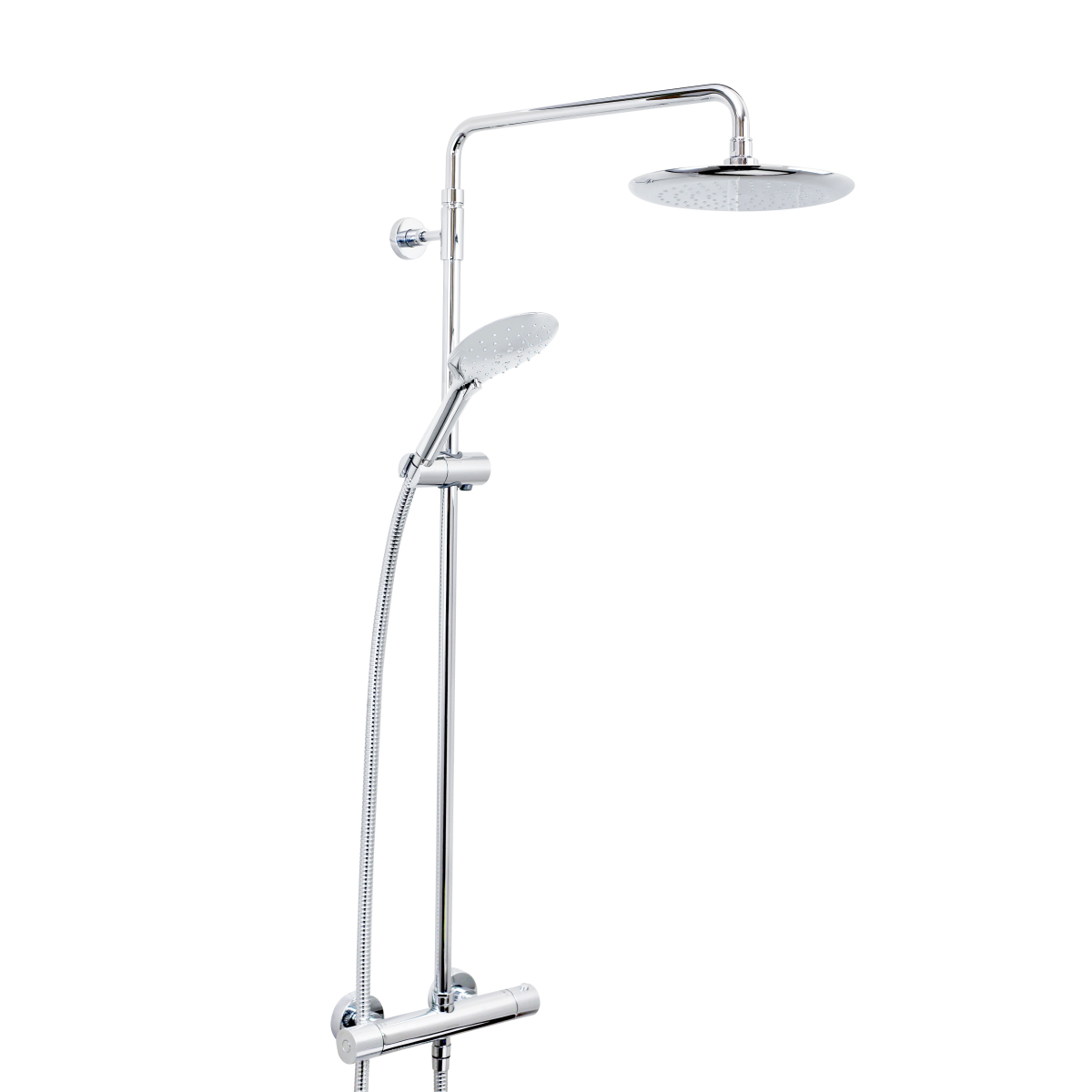 Carre Fixed Head Bar Shower with Diverter & Kit Bristan