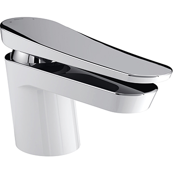 Basin Mixer (without Waste) - White & Chrome