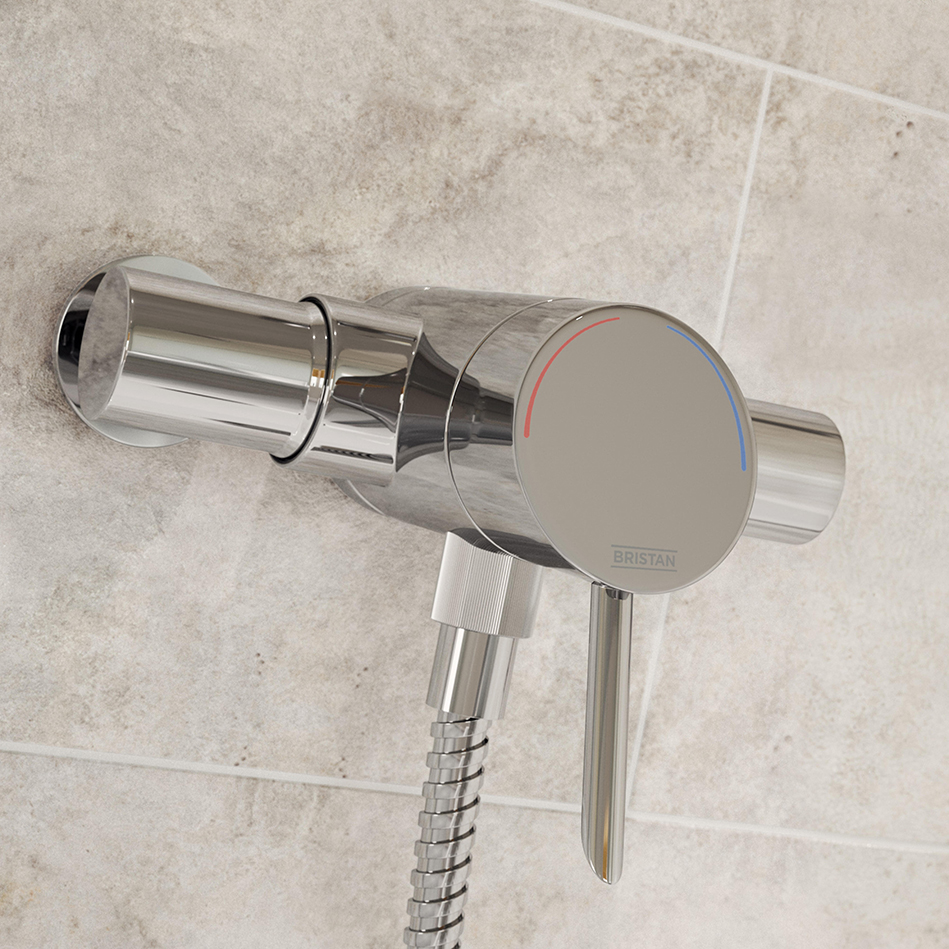 Acute Thermostatic Surface Shower Valve & Riser Bristan