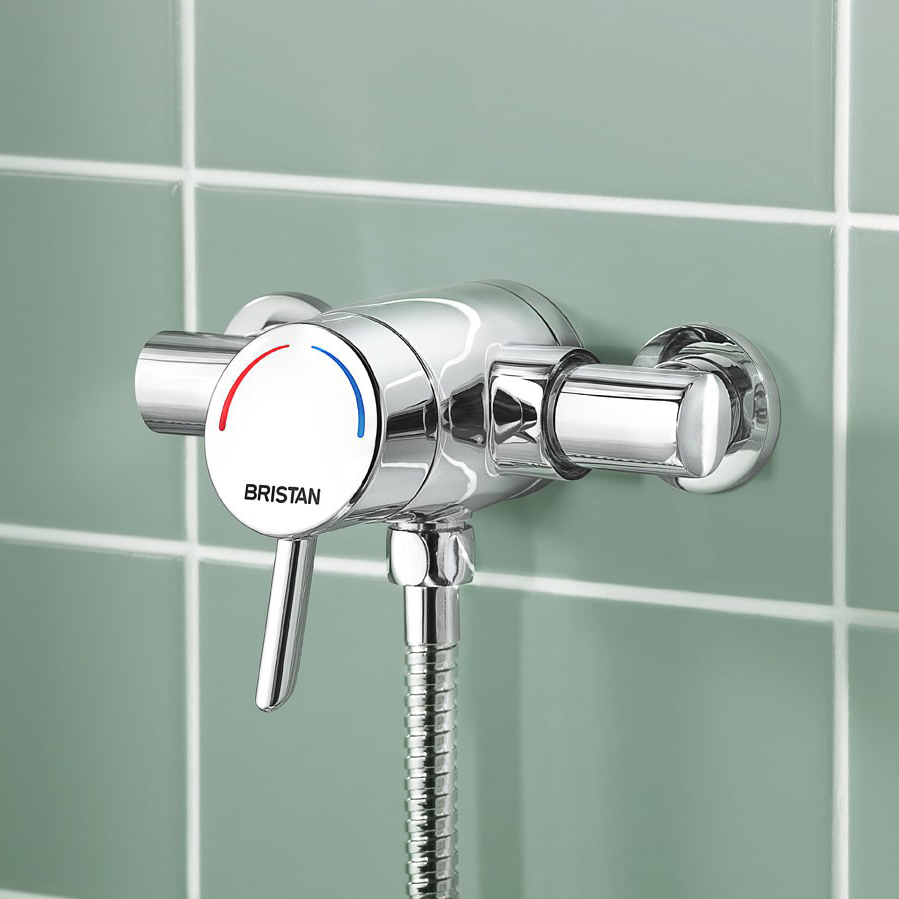 Acute Thermostatic Surface Shower Valve & Riser Bristan