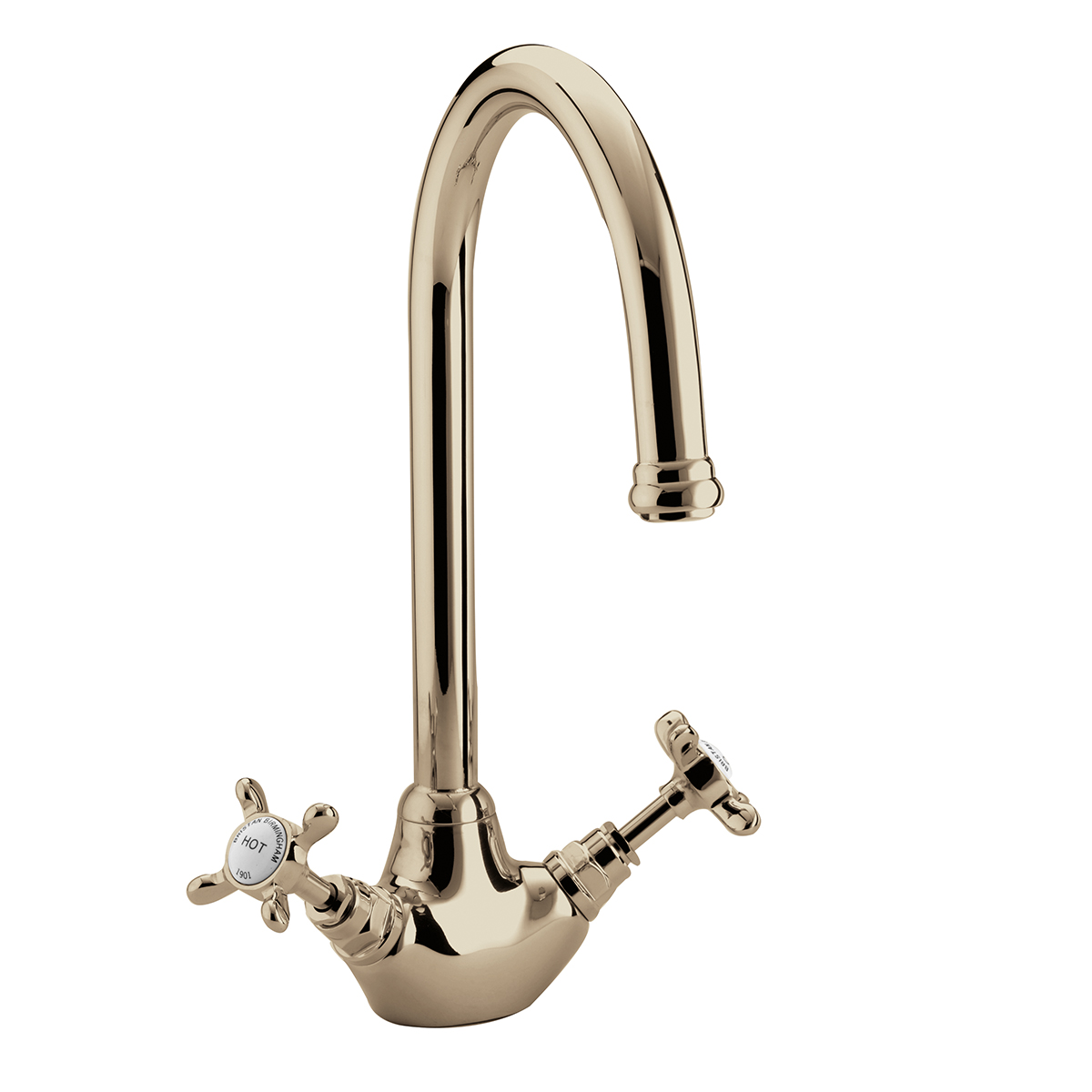 1901 Easyfit Sink Mixer Gold Kitchen Taps Bristan