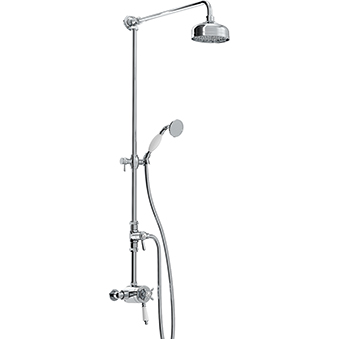 Thermostatic Exposed Dual Control Shower with Rigid Riser