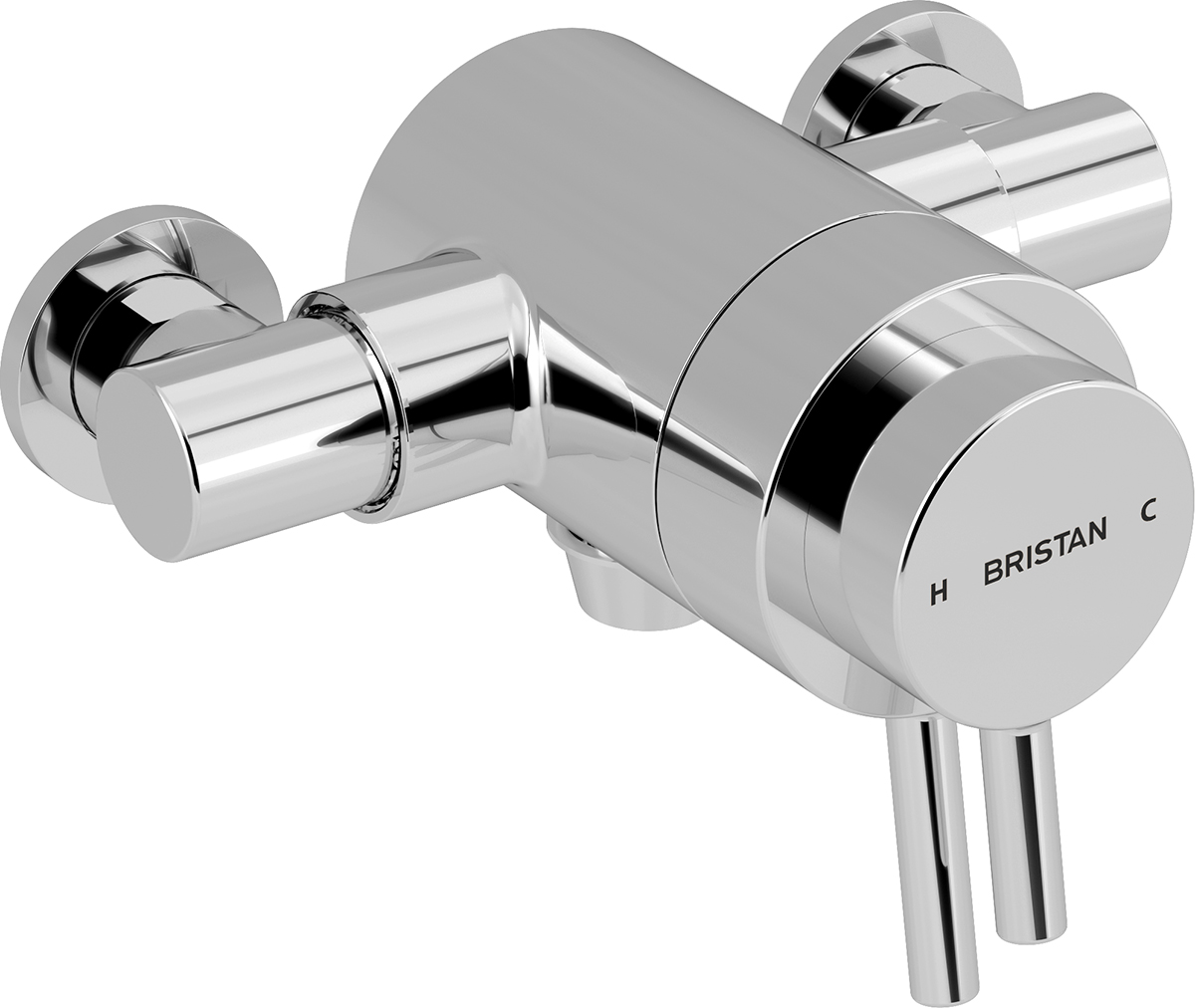 Prism Exposed Concentric Chrome Shower Valve Bristan