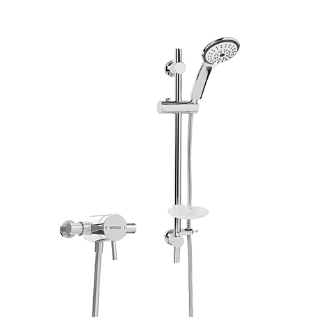 Exposed Single Control Shower with Adjustable Riser