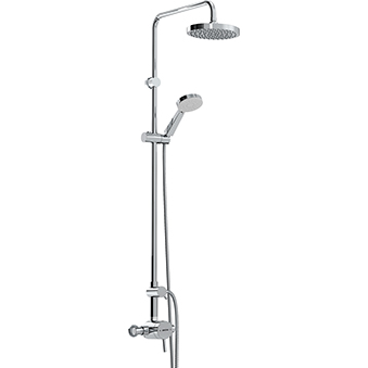 Exposed Single Control Shower with Rigid Riser