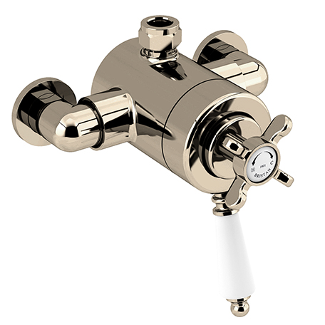 Thermostatic Exposed Dual Control Shower - Gold (Top Outlet)