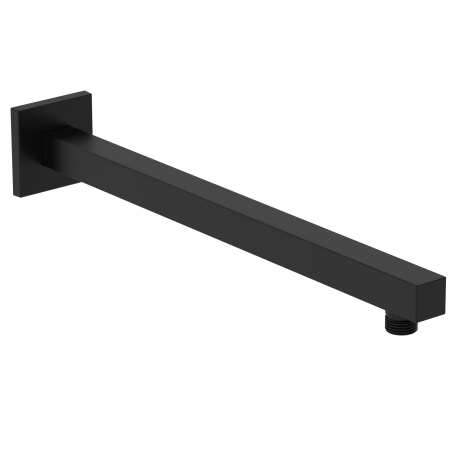 Bristan Square Wall Mount Shower Arm - 400mm - Black