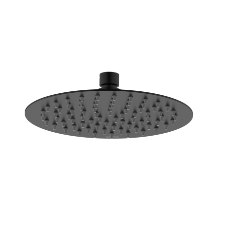 Bristan Slim Round Fixed Shower Head - 200mm - Black