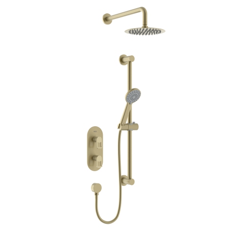 Concealed Dual Control Shower Pack Brushed Brass