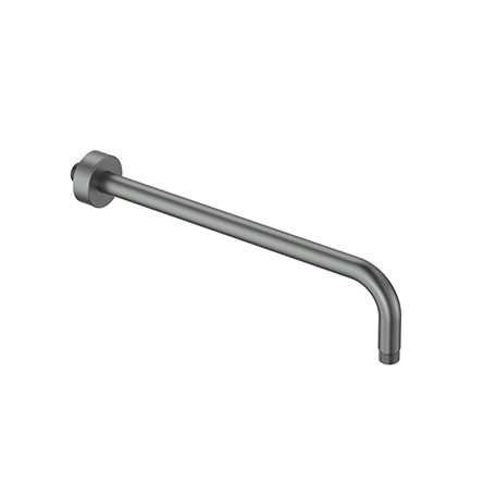Round Wall Mount Shower Arm Gun Metal Grey
