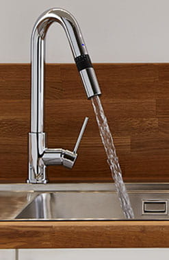 The smart measuring kitchen tap from Bristan. It measures specific amount of water before automatically shutting off.