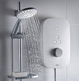 Solis white electric shower