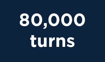 80,000 turns